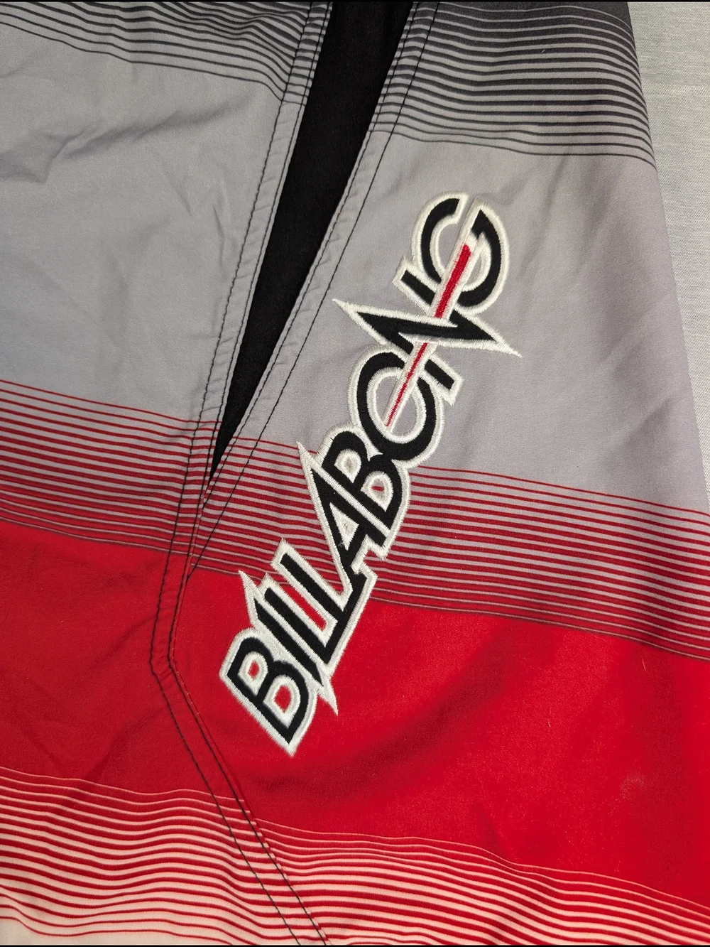Billabong Platinum X Zero‎ Gravity Parko Board Shorts Men's 34 Gray Red White